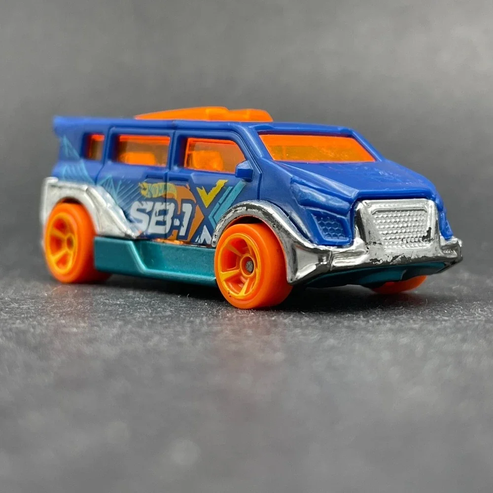 Hot Wheels Speedbox Van SB-1 Vehicle Blue Orange Diecast 1/64 Scale Loose